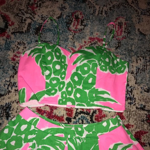 Lilly Pulitzer 2 piece pink pout flamenco set - Picture 3 of 3